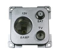 Haba prise encastrée C-line + sat + tv - Silver