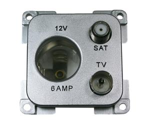 Haba prise encastrée C-line + sat + tv - Silver