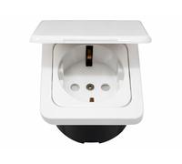 Haba prise murale + couvercle - White