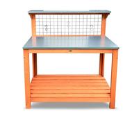 Table de jardinage HABAU avec plan de travail galvanisé, 101 x 55 x 117 cm