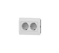 Habengut | Bloc multiprise 2 prises pour canal de raccordement 130 x 60 mm | Contenu : 1 pièce