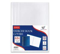 Habercrafts Lot de 24 protège-cahiers en plastique Transparent Format A5+ 24 x 18 cm