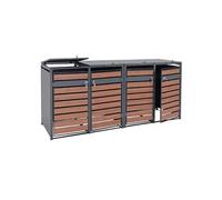 Mendler Cache-poubelles 2,64x0,80x1,17 m