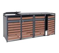 Mendler Cache-poubelles 2,64x0,80x1,17 m