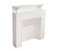 habillages de cheminée Cheminée française Manteau de poêle Entourage cheminée Armoire décorative Salon Entrée Couloir Buffet mural luxe - Finition brillante blanche élégante Présentoirs