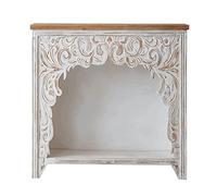 habillages de cheminée Cheminée française Poêle Garniture De Manteau Surround Vintage En Bois Massif Salon Entrée Sculpté Armoire Décorative Casier Présentoir Présentoirs