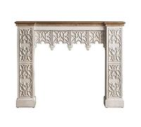 habillages de cheminée Vintage Cheminée Manteau Surround Armoire Décorative Blanc Sculpté Électrique Poêle Mode Salon Présentoirs