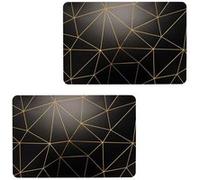 Habitable - Lot de 2 sets de table avec encre métallique COPPER - 30 x 45 cm - Or et noir - Copper Noir G