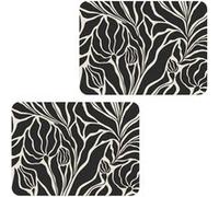 Habitable - Lot de 2 sets de table LILITH - 28 x 43 cm - Noir et blanc - Lilith G