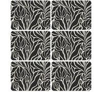Habitable - Lot de 6 sets de table LILITH - 28 x 43 cm - Noir et blanc - Lilith G