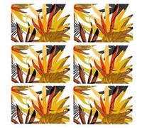 Habitable - Lot de 6 sets de table Lorjung - 28 x 43 cm - Jaune Jaune G