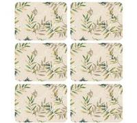 Habitable - Lot de 6 sets de table motif provençal OLIBA - 28 x 43 cm - Beige et vert - Oliba G