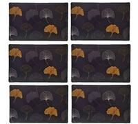 Habitable - Lot de 6 sets de table Tajink - 28 x 43 cm - Noir Noir G