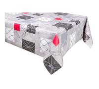 Habitable - Nappe en toile cirée rectangulaire Moma - 140 x 200 cm - Gris