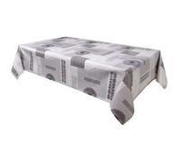 Habitable - Nappe en toile cirée rectangulaire Run - 140 x 250 cm - Gris
