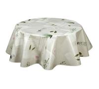 Habitable - Nappe en toile cirée ronde Aromatic - Diam. 150 cm - Ecru