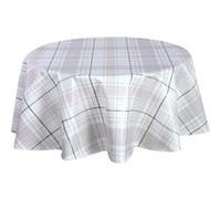 Habitable - Nappe en toile cirée ronde Carreau - Diam. 150 cm - Ecru - CARREAU Ecru G