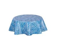Habitable - Nappe en toile cirée ronde Eloa - Diam. 135 cm - Bleu