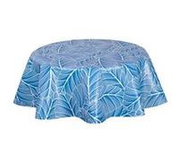 Habitable - Nappe en toile cirée ronde Eloa - Diam. 135 cm - Bleu - ELOA Bleu G