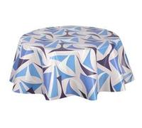 Habitable - Nappe en toile cirée ronde Figu - Diam. 135 cm - Bleu - FIGU Bleu G