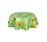 Habitable - Nappe en toile cirée ronde Gap - Diam. 135 cm - Vert