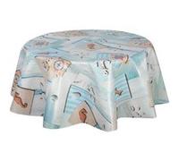 Habitable - Nappe en toile cirée ronde Hypo - Diam. 135 cm - Bleu - HYPO Bleu G