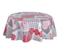 Habitable - Nappe en toile cirée ronde HYTTE - Diam. 135 cm - Rouge - Hytte Rouge G