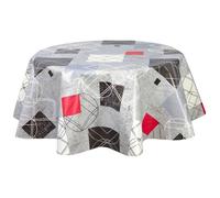 Habitable - Nappe en toile cirée ronde Moma - Diam. 150 cm - Gris
