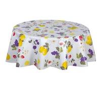 Habitable - Nappe en toile cirée ronde motifs citron CAPRI - Diam. 135 cm - Capri Multicolore G