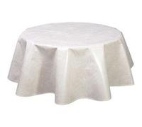 Habitable - Nappe en toile cirée ronde Vitali - Diam. 135 cm - Beige nacré - VITALI Beige G