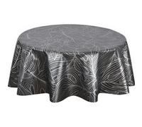 Habitable - Nappe ronde en toile cirée nacrée NERV - Diam. 150 cm - Noir - Nerv Noir G