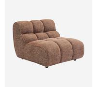 Habitat - Chauffeuse capitonnée en Tissu texturé - Terracotta Elaia