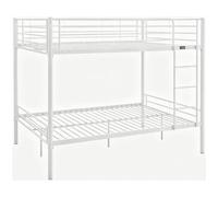 Habitat et Jardin Lit Double superposé avec sommier Inclus Adam - 140 x 190 cm - Blanc