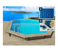 Habitat Et Jardin Palma 145 Piscine hors sol Octogonal 33000 L Bois