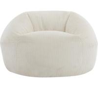 Habitat et Jardin Pouf en Velours côtelé Cusco - 80 x 74 x 49 cm - Beige