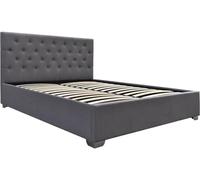 Habitat et Jardin Tino Lit Double avec Coffre, 180cm x 200cm, Gris