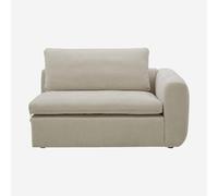 Habitat - Module d'angle Droit 2 Places en Tissu - Beige Meringue Ameria