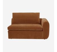 Habitat - Module d'angle Droit 2 Places en Tissu - Marron Noisette Ameria