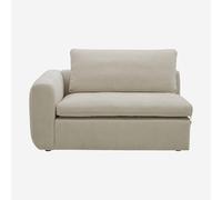 Habitat - Module d'angle Gauche 2 Places en Tissu - Beige Meringue Ameria