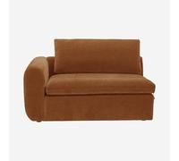 Habitat - Module d'angle Gauche 2 Places en Tissu - Marron Noisette Ameria