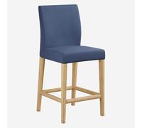 Habitat - Tabouret mi-Haut de Bar en Tissu - Bleu Eleonora
