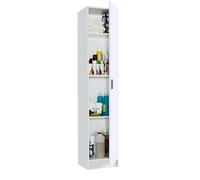 Habitdesign Armoire multifonction, 1 porte, colonne, finition blanc mat, dimensions : 37 x 182 x 37 cm (l x H x P).
