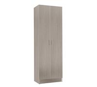 Habitdesign Armoire Multifonction étroite 2 Portes 3 étagères 180 x 59 x 37 cm (H x l x P) Armoire auxiliaire étroite Couleur chêne