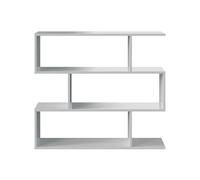 Habitdesign Modèle Athena Bibliothèque Basse Finition Blanc Brillant Dimensions : 97 x 110 x 24 cm (H x l x P).