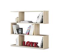 Habitdesign Modèle Athena Bibliothèque Basse Finition chêne Canadien, Dimensions : 97 x 110 x 24 cm (H x l x P).