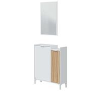Habitdesign Modèle Ethna Meuble d'entrée avec miroir Blanc « Artik » Y Natur Design moderne 77 x 24 cm