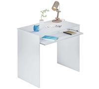 Habitdesign Table d'ordinateur Modèle I-Joy avec plateau amovible Blanc 90 x 54 x 79 cm
