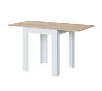 Table extensible OLGA L67-134cm - Blanc et Bois
