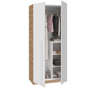 Habitdesign Modèle Noa Armoire pour enfant 200 x 90 x 52 cm Blanc « Artik » et chêne « Nodi » 200 x 90 x 52 cm