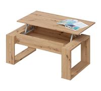 Habitdesign Modèle Nova Table basse relevable pour salon, table d'appoint, finition chêne « Nodi », dimensions : 105 x 55 x 45-54 cm (l x P x H).